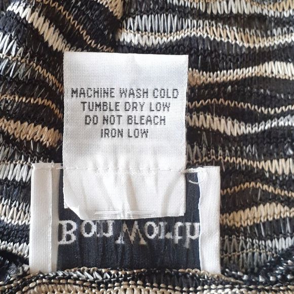 NWT Bon worth blouse L long sleeve black yellow gr - Picture 5 of 10